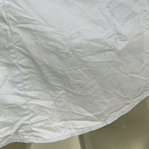 Karen Millen Quarter Balloon Sleeves Blue Button Up Shirt Top K4 - Picture 10 of 13